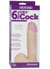 Ультра реалистичная насадка Vac-U-Lock  6  ULTRASKYN Cock - 17,3 см. - Doc Johnson - купить с доставкой в Братске