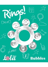 Прозрачное эрекционное кольцо Rings Bubbles - Lola Games - в Братске купить с доставкой