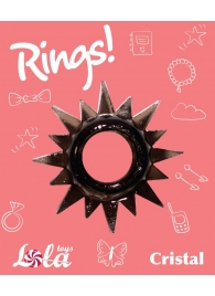 Чёрное эрекционное кольцо Rings Cristal - Lola Games - в Братске купить с доставкой