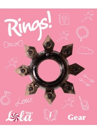 Чёрное эрекционное кольцо Rings Gear - Lola Games - в Братске купить с доставкой