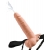 Телесный полый страпон с имитацией эякуляции 7.5  Hollow Squirting Strap-On with Balls Flesh - 21,6 см. - Pipedream - купить с доставкой в Братске