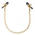 Чёрные с золотом зажимы на соски Gold Chain Nipple Clamps - Pipedream - купить с доставкой в Братске