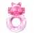 Розовое эрекционное виброкольцо на пенис Pink Bear - Baile - в Братске купить с доставкой