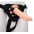 Телесный страпон на черных трусиках STRAP ON REAL DILDO - 20 см. - Dream Toys - купить с доставкой в Братске