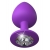 Фиолетовая анальная пробка со стразом Her Little Gem Large Plug - 9,5 см. - Pipedream - купить с доставкой в Братске