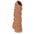 Телесная насадка с венками и открытой головкой Nude Sleeve L - 14 см. - KOKOS - в Братске купить с доставкой