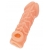 Телесная закрытая насадка с венками Cock Sleeve Size M - 15,6 см. - KOKOS - в Братске купить с доставкой