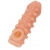 Телесная закрытая насадка с шариками Cock Sleeve Size M - 15,6 см. - KOKOS - в Братске купить с доставкой