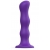 Фиолетовая насадка Strap-On-Me Dildo Geisha Balls size XL - Strap-on-me - купить с доставкой в Братске