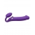 Фиолетовый безремневой вибрострапон Silicone Bendable Strap-On - size XL - Strap-on-me - купить с доставкой в Братске