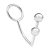 Кольцо на пенис с анальным стимулятором Two Bead Stainless Steel Anal Hook   Cock Ring - BlueLine - в Братске купить с доставкой