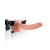 Телесный полый страпон с вибрацией Vibrating Hollow Strap-On with Balls - 24 см. - Pipedream - купить с доставкой в Братске
