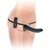 Черный страпон с вагинальной пробкой Deluxe Vibrating Penetrix Strap-On - 19 см. - Pipedream - купить с доставкой в Братске