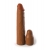 Коричневая насадка на член 2  Silicone X-tension - 20,3 см. - Pipedream - в Братске купить с доставкой