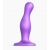 Фиолетовая насадка Strap-On-Me Dildo Plug Curvy size M - Strap-on-me - купить с доставкой в Братске