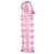 Гелевая розовая насадка на фаллос с шипами - 12 см. - Toyfa Basic - в Братске купить с доставкой