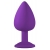 Большая фиолетовая анальная пробка Emotions Cutie Large с голубым кристаллом - 10 см. - Lola Games - купить с доставкой в Братске