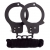 Чёрные наручники из листового металла в комплекте с веревкой BONDX METAL CUFFS LOVE ROPE SET - Dream Toys - купить с доставкой в Братске