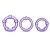Набор из 3 фиолетовых эрекционных колец Stay Hard Beaded Cockrings - Blush Novelties - в Братске купить с доставкой