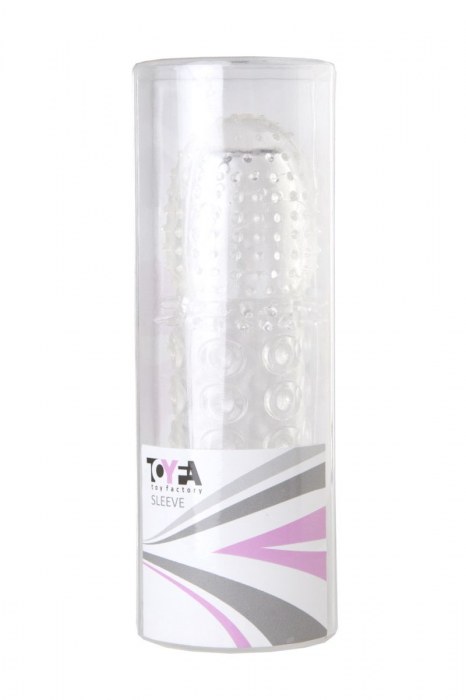 Прозрачная закрытая гелевая насадка - 13,5 см. - Toyfa Basic - в Братске купить с доставкой
