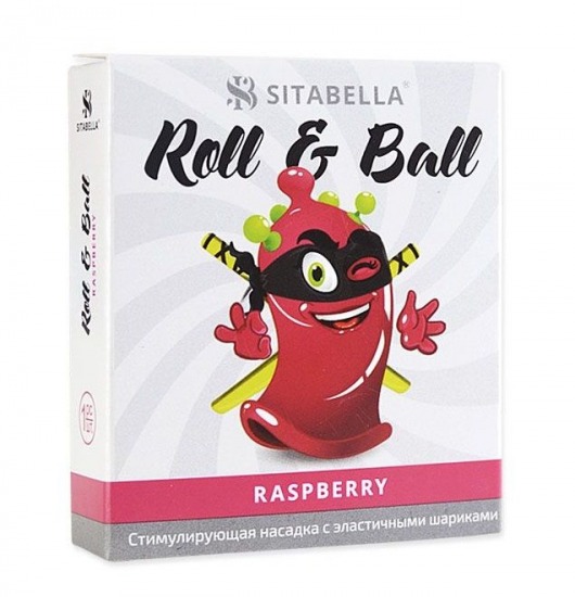 Стимулирующий презерватив-насадка Roll   Ball Raspberry - Sitabella - купить с доставкой в Братске