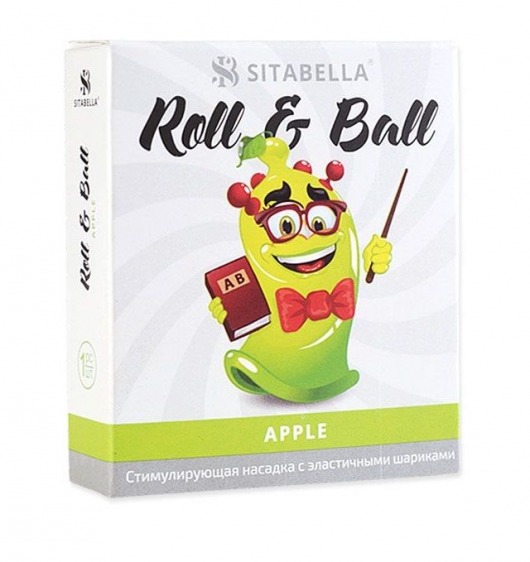 Стимулирующий презерватив-насадка Roll   Ball Apple - Sitabella - купить с доставкой в Братске