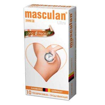 Розовые презервативы Masculan Ultra Long Pleasure с колечками, пупырышками и продлевающим эффектом - 10 шт. - Masculan - купить с доставкой в Братске