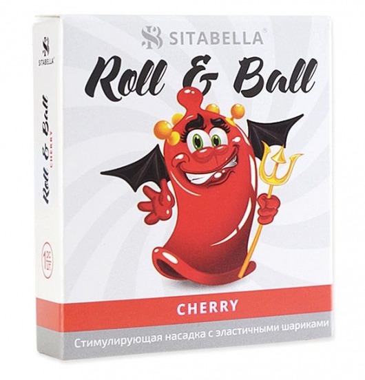 Стимулирующий презерватив-насадка Roll   Ball Cherry - Sitabella - купить с доставкой в Братске