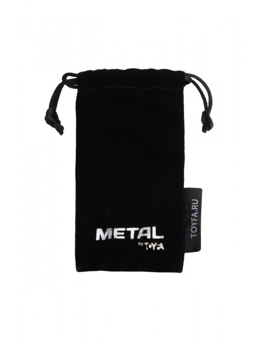 Серебристая коническая анальная пробка с красным кристаллом - 8 см. - ToyFa - купить с доставкой в Братске