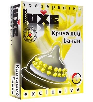 Презерватив LUXE  Exclusive  Кричащий банан  - 1 шт. - Luxe - купить с доставкой в Братске