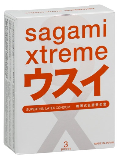 Ультратонкие презервативы Sagami Xtreme SUPERTHIN - 3 шт. - Sagami - купить с доставкой в Братске