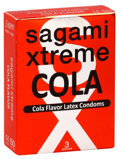 Ароматизированные презервативы Sagami Xtreme COLA - 3 шт. - Sagami - купить с доставкой в Братске