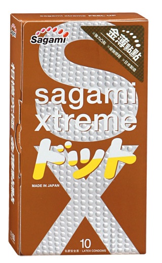 Презервативы Sagami Xtreme FEEL UP с точечной текстурой и линиями прилегания - 10 шт. - Sagami - купить с доставкой в Братске