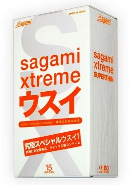 Ультратонкие презервативы Sagami Xtreme SUPERTHIN - 15 шт. - Sagami - купить с доставкой в Братске