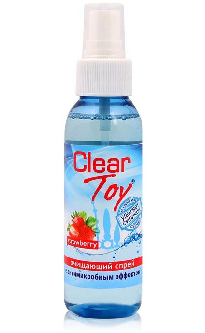 Очищающий спрей для игрушек CLEAR TOY Strawberry - 100 мл. - Биоритм - купить с доставкой в Братске