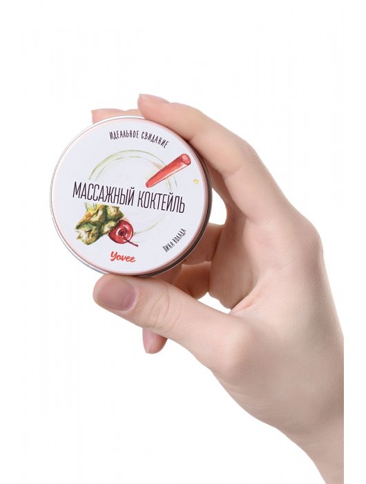 Массажная свеча «Массажный коктейль» с ароматом пина колады - 30 мл. - ToyFa - купить с доставкой в Братске