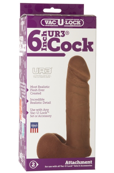 Насадка-мулат для трусиков Vac-U-Lock 6  ULTRASKYN Cock - 17,3 см. - Doc Johnson - купить с доставкой в Братске