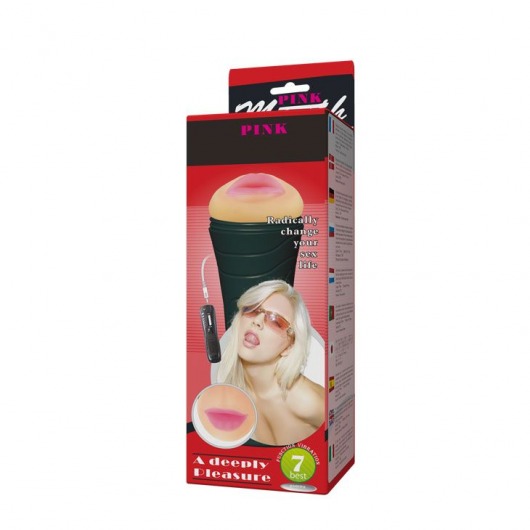 Мастурбатор-ротик в тубе с 7 уровнями вибрации и выносным пультом - Baile - в Братске купить с доставкой