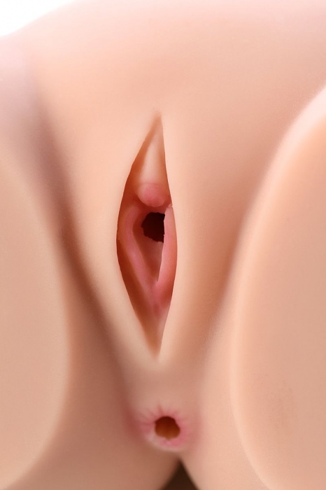 Мастурбатор-полуторс Cherry с вибрацией и двумя любовными тоннелями - KOKOS - в Братске купить с доставкой