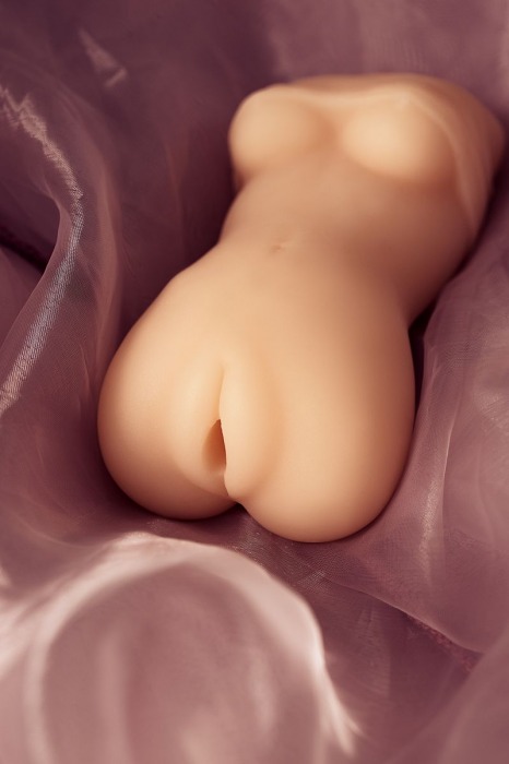 Телесный мастурбатор в виде женской фигурки - Toyfa Basic - в Братске купить с доставкой