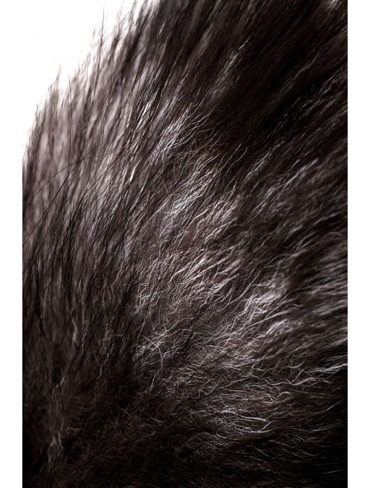 Серебристая металлическая анальная втулка с хвостом чернобурой лисы - размер S - ToyFa - купить с доставкой в Братске