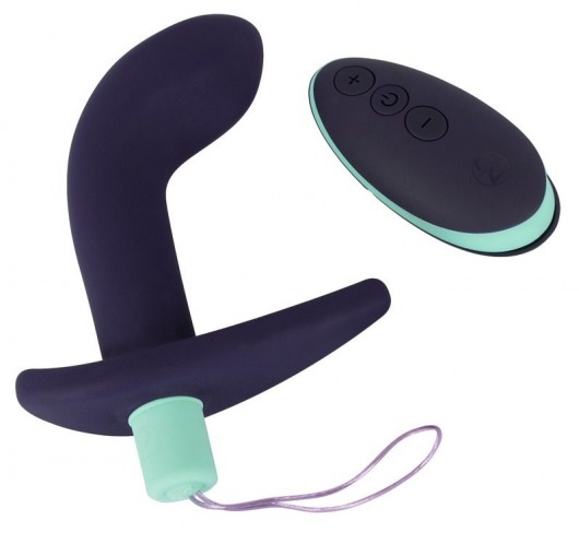 Темно-фиолетовый вибростимулятор простаты с пультом ДУ Remote Controlled Prostate Plug - Orion - в Братске купить с доставкой