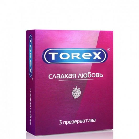 Презервативы Torex  Сладкая любовь  с ароматом клубники - 3 шт. - Torex - купить с доставкой в Братске