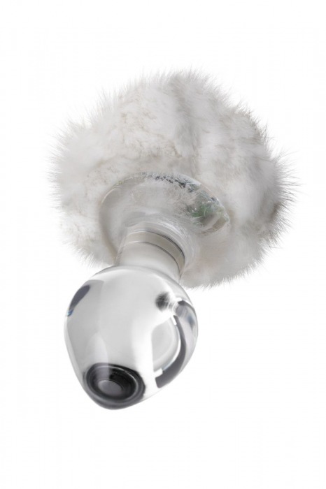 Стеклянная анальная втулка с хвостиком - 9,5 см. - Sexus - купить с доставкой в Братске