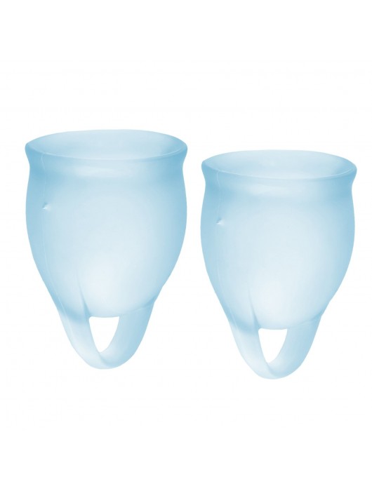 Набор голубых менструальных чаш Feel confident Menstrual Cup - Satisfyer - купить с доставкой в Братске