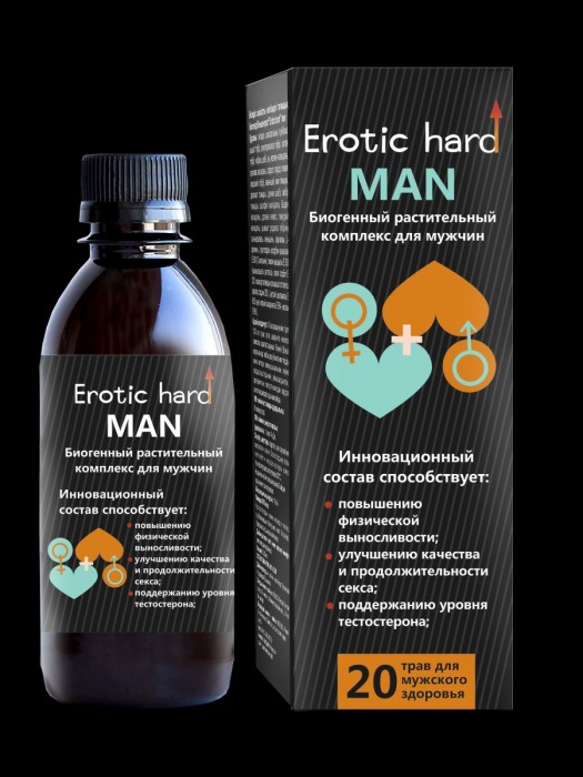 Мужской биогенный концентрат для усиления эрекции Erotic hard Man - 250 мл. - Erotic Hard - купить с доставкой в Братске