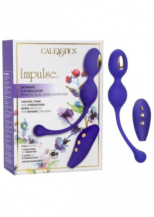 Фиолетовые виброшарики с электростимуляцией Impulse Intimate E-Stimulator Dual Kegel - California Exotic Novelties - купить с доставкой в Братске