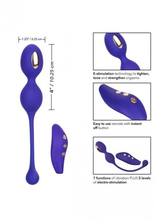 Фиолетовые виброшарики с электростимуляцией Impulse Intimate E-Stimulator Dual Kegel - California Exotic Novelties - купить с доставкой в Братске