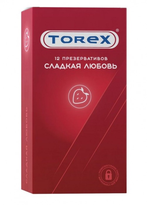 Презервативы Torex  Сладкая любовь  с ароматом клубники - 12 шт. - Torex - купить с доставкой в Братске