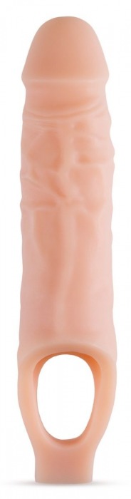 Телесный реалистичный фаллоудлинитель 9 Inch Silicone Cock Sheath Penis Extender - 22,86 см. - Blush Novelties - в Братске купить с доставкой